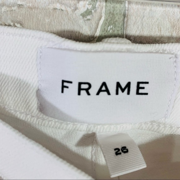 Frame NWT Le Beau Distressed High Rise Straight Leg Jeans Size 26 - Picture 7 of 12